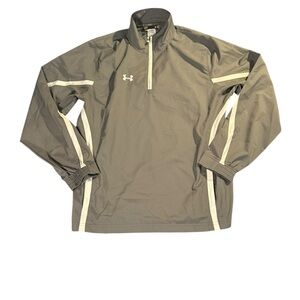 Under Armour Gray and White Zip-Up Jacket